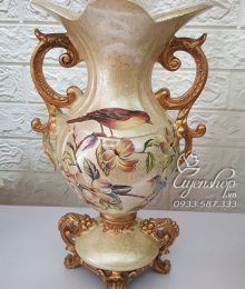 Hoa lụa, hoa giả Uyên shop, Lọ hoa Họa Tiết Thiên Nhiên