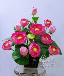 Hoa lụa, hoa giả Uyên shop, Bình Sen Thái