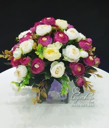 Hoa lụa, hoa giả Uyên shop, Hoa Trà Để Bàn xinh