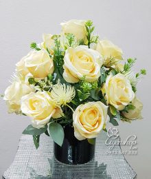 Hoa lụa, hoa giả Uyên shop, Bình Hồng Kem