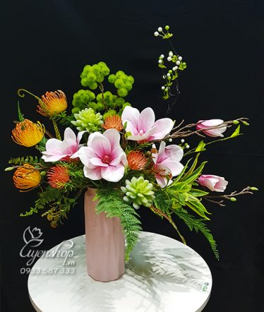 Hoa lụa, hoa giả Uyên shop, Nghệ thuật hoa Mộc Lan