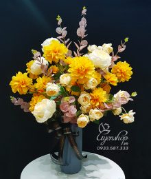 Hoa lụa, hoa giả Uyên shop, Bình Hoa Phòng Khách