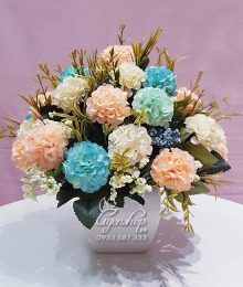 Hoa lụa, hoa giả Uyên shop, Hoa Tú Cầu xanh