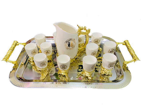 Hoa lụa, hoa giả Uyên shop, Bộ Đựng Rượu Tây 12 con giáp