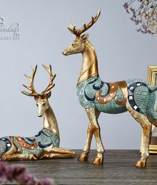 Hoa lụa, hoa giả Uyên shop, Đôi Hưu Trang Trí