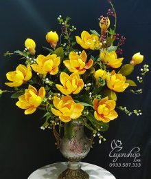 Hoa lụa, hoa giả Uyên shop, Bình Mộc Lan phòng khách