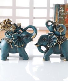 Hoa lụa, hoa giả Uyên shop, Đôi voi phú quý