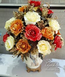 Hoa lụa, hoa giả Uyên shop, Bình Hồng Nhũ Sang Trọng