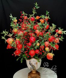 Hoa lụa, hoa giả Uyên shop, Bình Lựu Tài Lộc