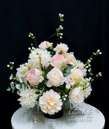 Hoa lụa, hoa giả Uyên shop, Hoa Để Bàn Đẹp