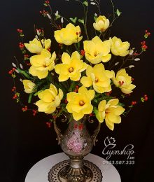 Hoa lụa, hoa giả Uyên shop, Mộc Lan Vàng sang trọng