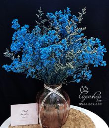 Hoa lụa, hoa giả Uyên shop, Hoa Baby xanh