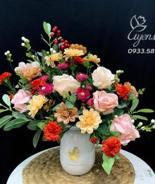 Hoa lụa, hoa giả Uyên shop, Bình Hoa Nghệ Thuật