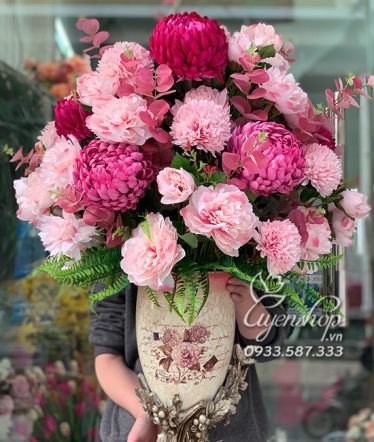 Hoa lụa, hoa giả Uyên shop, Mẫu Đơn Phú Quý