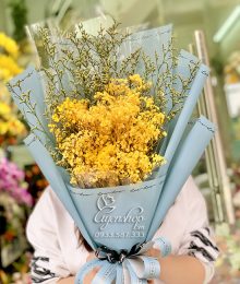 Hoa lụa, hoa giả Uyên shop, Bó Hoa BaBy Vàng