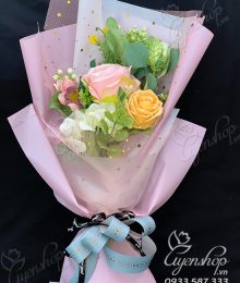 Hoa lụa, hoa giả Uyên shop, Bó Hoa Lụa Xinh