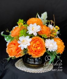 Hoa lụa, hoa giả Uyên shop, Hoa Để Bàn – Hoa Lụa