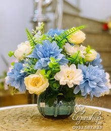 Hoa lụa, hoa giả Uyên shop, Hoa Để Bàn xinh