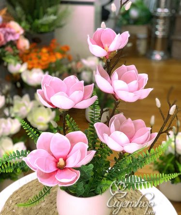 Hoa lụa, hoa giả Uyên shop, Mộc Lan Hồng nghệ thuật