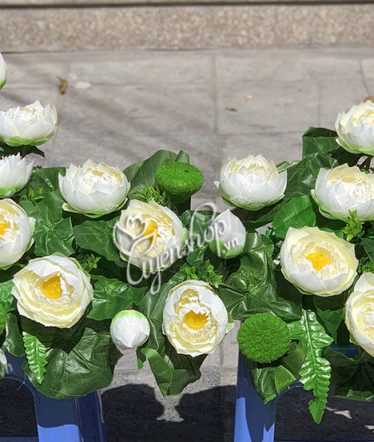 Hoa lụa, hoa giả Uyên shop, HOA SEN TƯỢNG BÁC