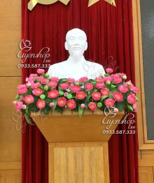 Hoa lụa, hoa giả Uyên shop, Lãng Hoa Sen Bục Tượng Bác