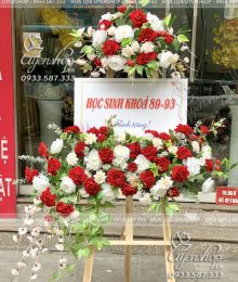 Hoa lụa, hoa giả Uyên shop, Lãng Hoa Chúc Mừng 2 Tầng