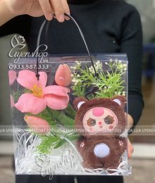Hoa lụa, hoa giả Uyên shop, Hộp Lụa “Baby Three”