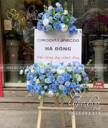 Hoa lụa, hoa giả Uyên shop, Lãng Hoa 2 Tầng – Chúc Mừng, Khai Trương
