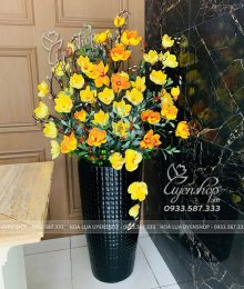 Hoa lụa, hoa giả Uyên shop, Bình Mộc Lan Vàng Đại Sảnh