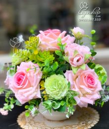 Lọ Hoa Nhỏ Để Bàn Hoa lụa, hoa giả Uyên shop, Lọ Hoa Nhỏ Để Bàn