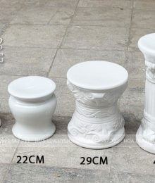 Hoa lụa, hoa giả Uyên shop, Đôn Sứ Trắng Trưng Bày