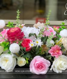 Hoa lụa, hoa giả Uyên shop, Lãng Hoa Nhỏ Để Bàn