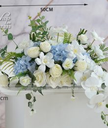 Hoa lụa, hoa giả Uyên shop, Lãng Hoa Trang Trí Quầy Lễ Tân