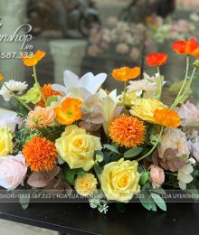 Hoa lụa, hoa giả Uyên shop, Lãng Hoa Lụa Nhỏ Để Bàn Đại Biểu