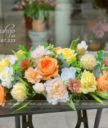 Hoa lụa, hoa giả Uyên shop, Lãng Hoa Lụa Để Bàn Đại Biểu
