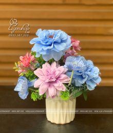 Hoa lụa, hoa giả Uyên shop, Hoa Nhỏ Để Bàn