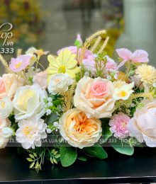 Hoa lụa, hoa giả Uyên shop, Lãng Hoa Lụa Bàn Họp