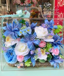 Hoa lụa, hoa giả Uyên shop, Box Hoa Lụa Cao Cấp